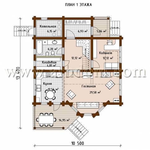 План первого этажа проекта Дмитровка Вилладж-209