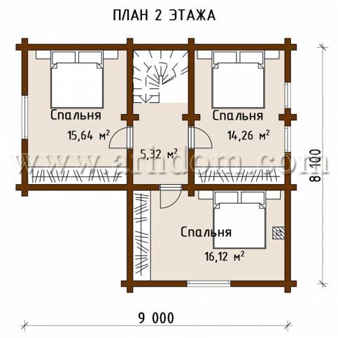 План второго этажа проекта Ратчино-133