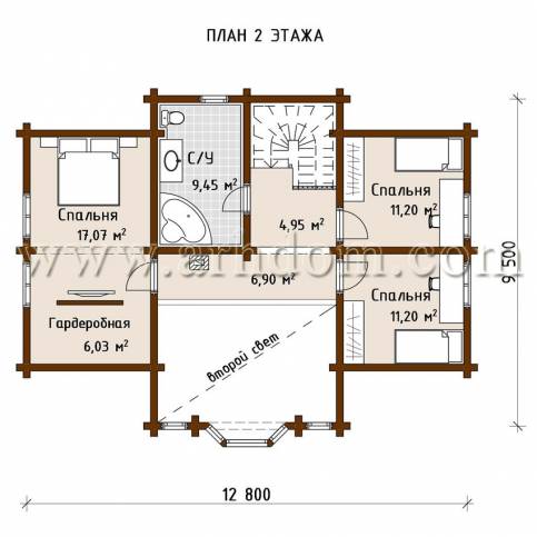 План второго этажа проекта Александров-223