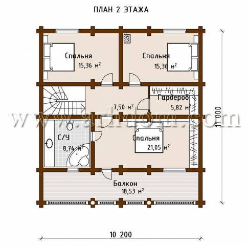 План второго этажа проекта Апрелевка-224
