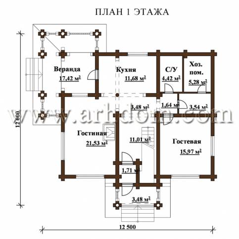 План первого этажа проекта Головеньки-223