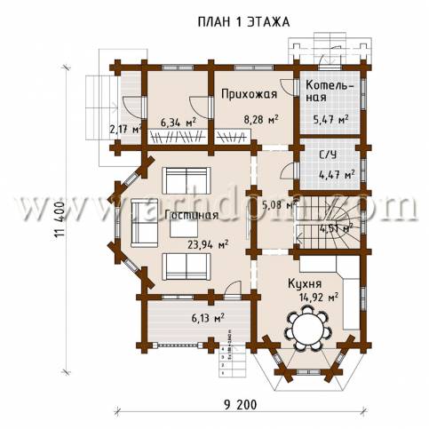 План первого этажа проекта Ливадия-179