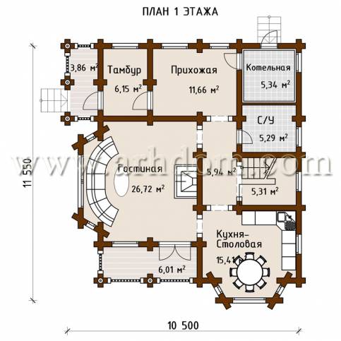 План первого этажа проекта Малые Вяземы-202