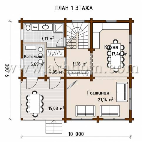 План первого этажа проекта Некрасово-165