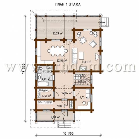 План первого этажа проекта Берег Ламы-308