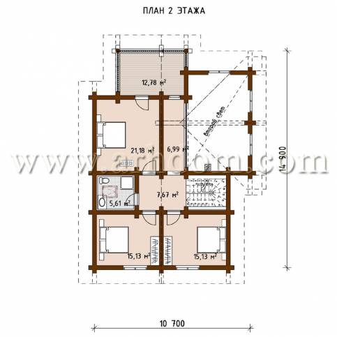 План второго этажа проекта Берег Ламы-308