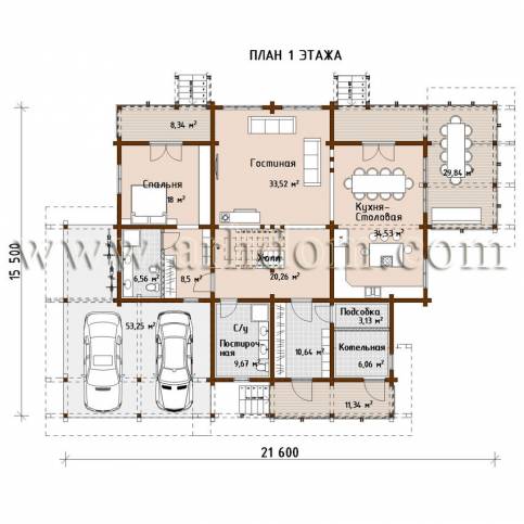 План первого этажа проекта Николина Гора-397