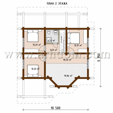 План второго этажа проекта Дмитровка Вилладж-209