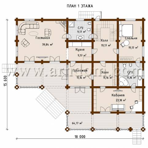 План первого этажа проекта Съяново-341