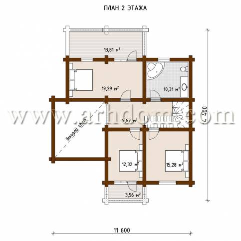 План второго этажа проекта Слободище-257