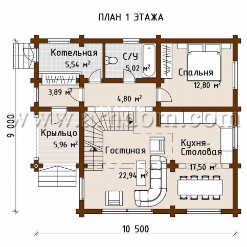 План первого этажа проекта Жуковка-153