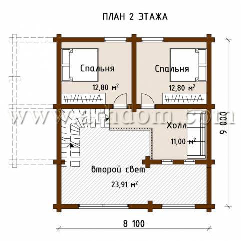 План второго этажа проекта Жуковка-153