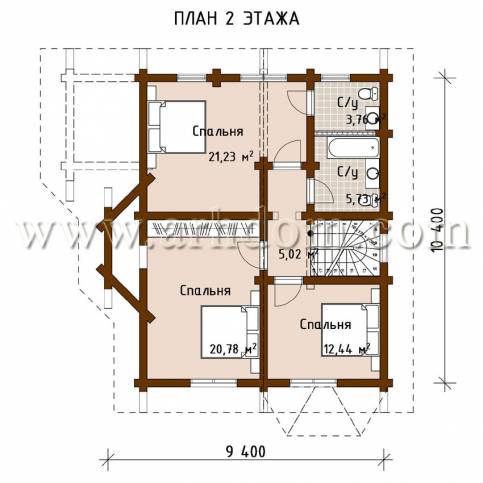 План второго этажа проекта Сергеевка-185