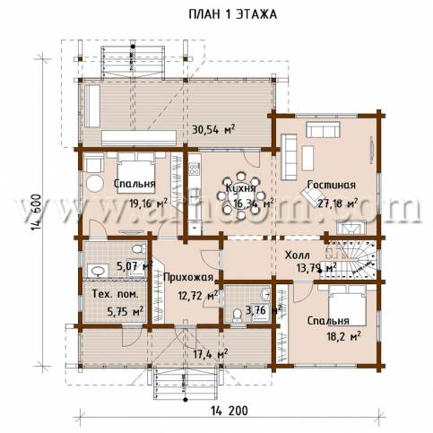 План первого этажа проекта Лесогорье-321
