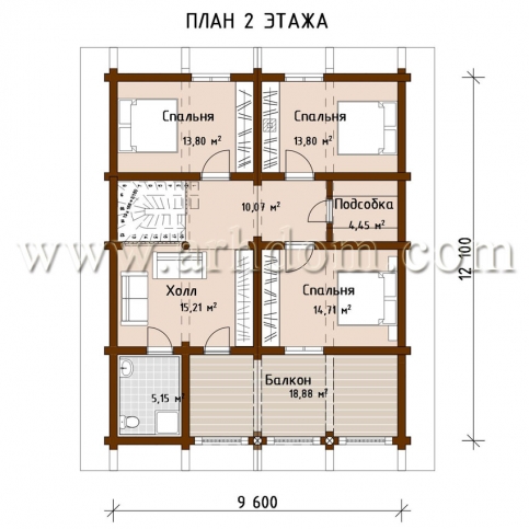 План второго этажа проекта Засеново-232