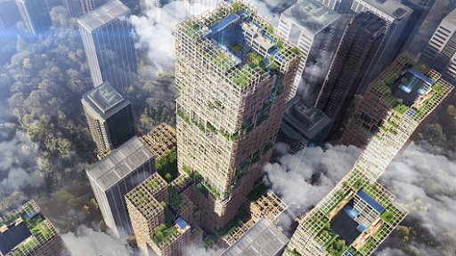 В Японии к 2041 году построят 70-этажный деревянный небоскрёб
